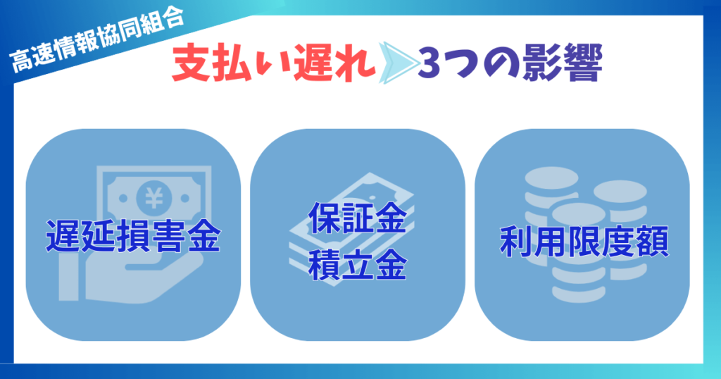 高速情報協同組合の支払い遅れが及ぼす３つの影響